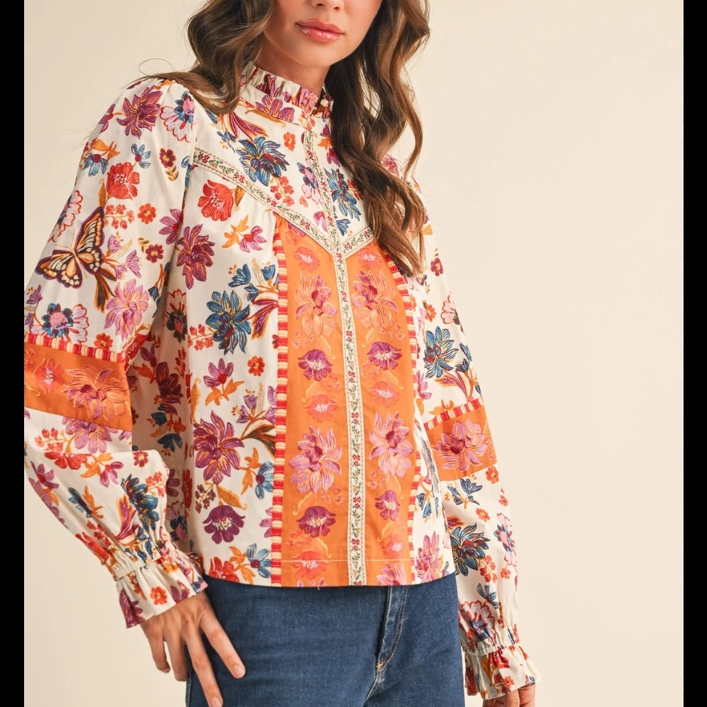 &Merci Patterned Blouse